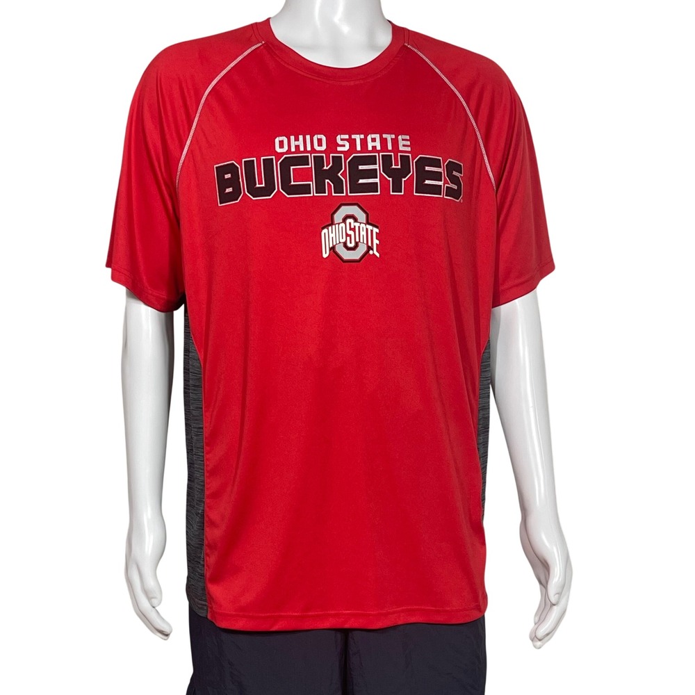 Ohio State Buckeyes Mens XXL Performance Colorblock T-Shirt NCAA Authentic
